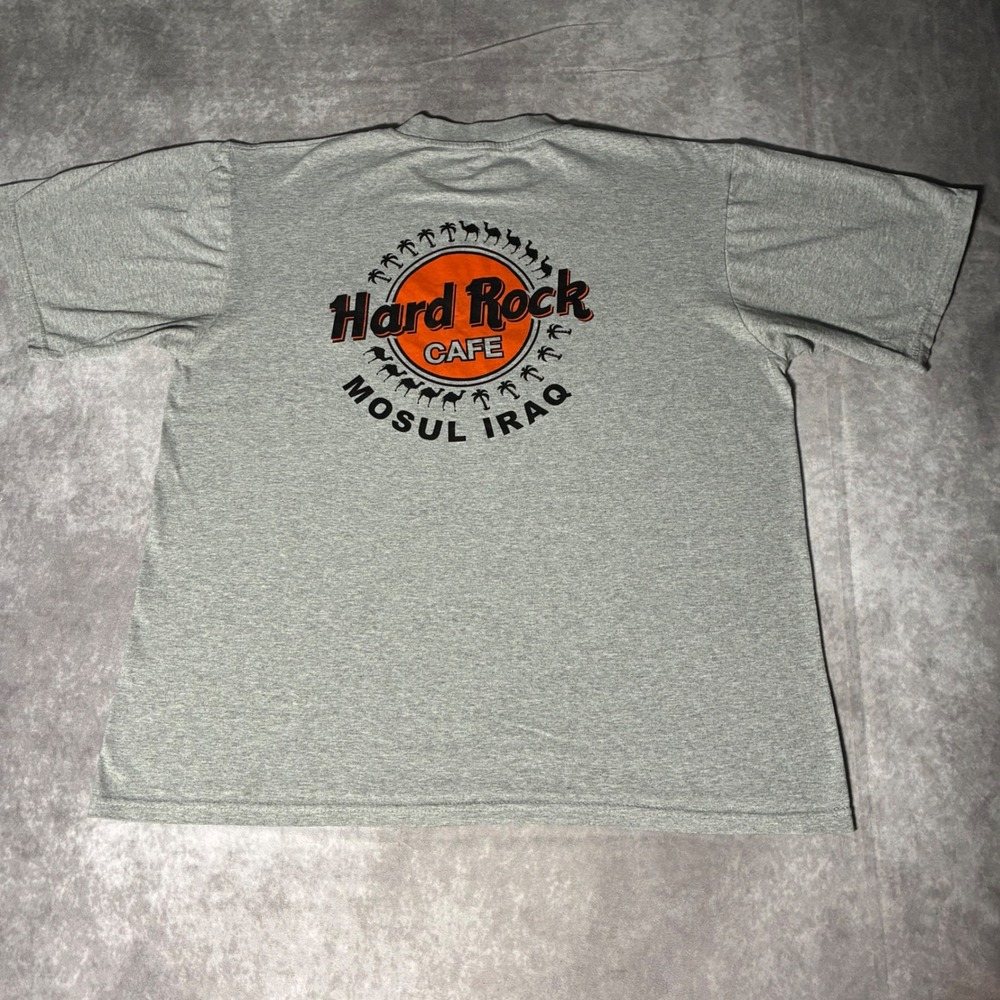 Vintage Hard Rock Cafe Mosul Iraq T-Shirt Mens XL Gray RARE AF t-shirt